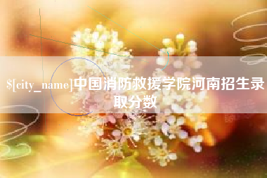 钦州中国消防救援学院河南招生录取分数