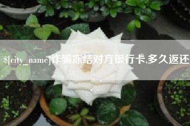 钦州诈骗冻结对方银行卡,多久返还