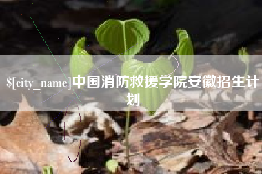 钦州中国消防救援学院安徽招生计划