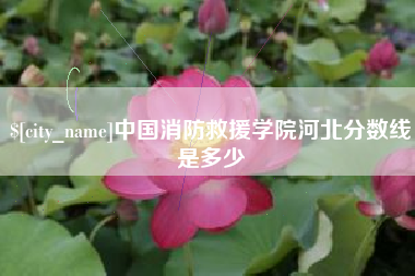 钦州中国消防救援学院河北分数线是多少