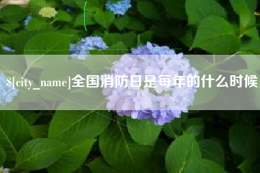 钦州全国消防日是每年的什么时候