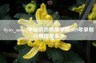 钦州中国消防救援学院2019年录取分数线是多少