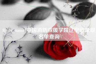 钦州中国消防救援学院辽宁省录取名单查询