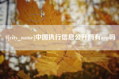 钦州中国执行信息公开网有app吗