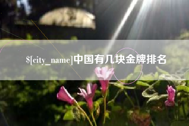 钦州中国有几块金牌排名