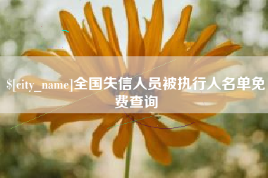 钦州全国失信人员被执行人名单免费查询