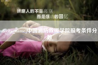 钦州中国消防救援学院报考条件分数