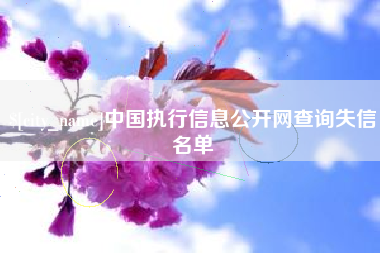 钦州中国执行信息公开网查询失信名单