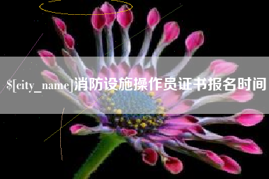 钦州消防设施操作员证书报名时间