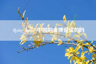 钦州中国的金牌是金的吗