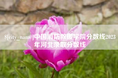 钦州中国消防救援学院分数线2023年河北录取分数线
