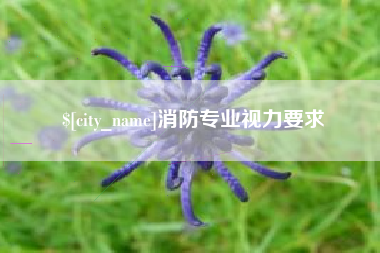 钦州消防专业视力要求