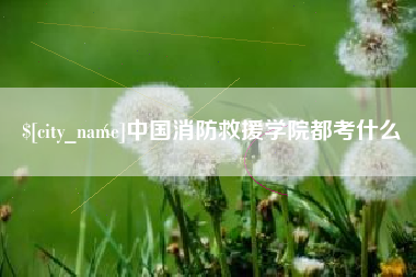 钦州中国消防救援学院都考什么
