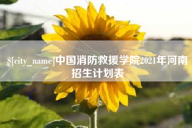 钦州中国消防救援学院2021年河南招生计划表