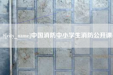 钦州中国消防中小学生消防公开课