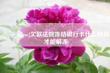 钦州欠款法院冻结银行卡什么时候才能解冻