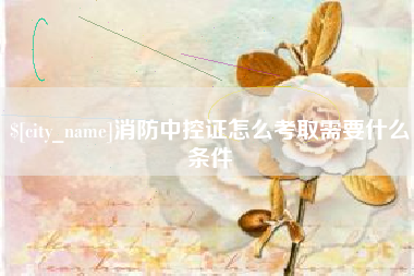 钦州消防中控证怎么考取需要什么条件