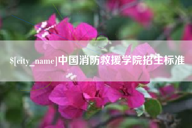 钦州中国消防救援学院招生标准