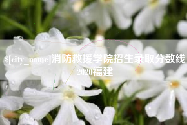 钦州消防救援学院招生录取分数线2020福建