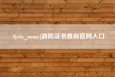 钦州消防证书查询官网入口