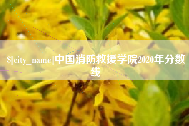 钦州中国消防救援学院2020年分数线
