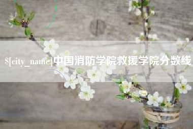钦州中国消防学院救援学院分数线