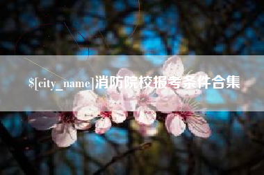 钦州消防院校报考条件合集